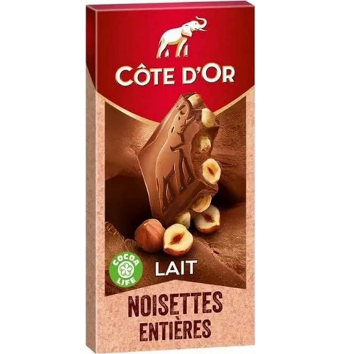 Cote D'Or Lait Noisette Entière 180gr