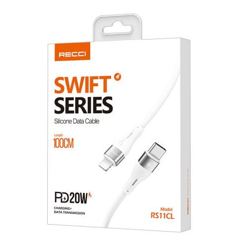 Recci Swift Series Type-C To Lightning Silicone Data Cable 1M / 20W