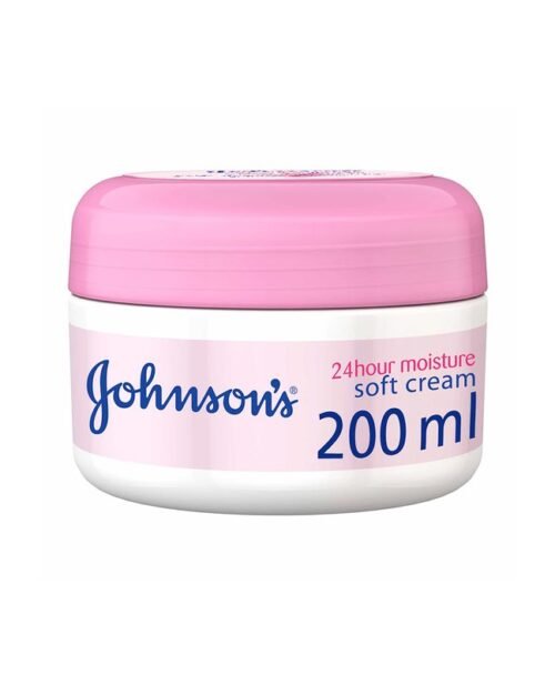 Johnson’s Crème main et corps, 24 Hour Moisture, Soft, 200ml