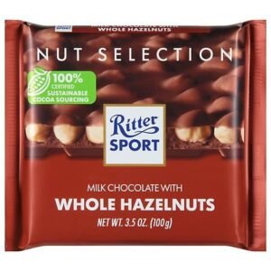 Ritter Sport Chocolate Bar Whole Hazelnut Milk 100g