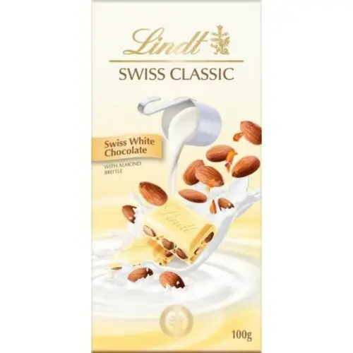 Lindt swiss classic Chocolat Blanc Amande 100gr